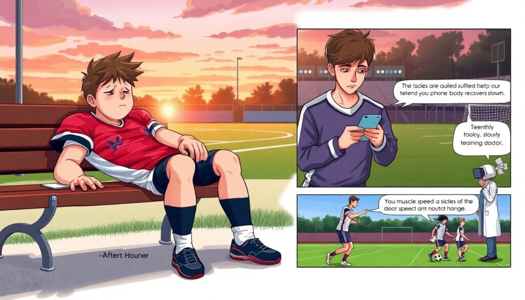 Советы по восстановлению после матчей для юных футболистов - иллюстрация