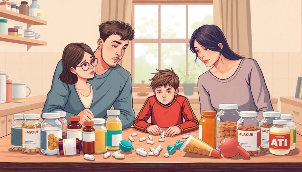 Лекарства и витамины для детей-спортсменов - иллюстрация