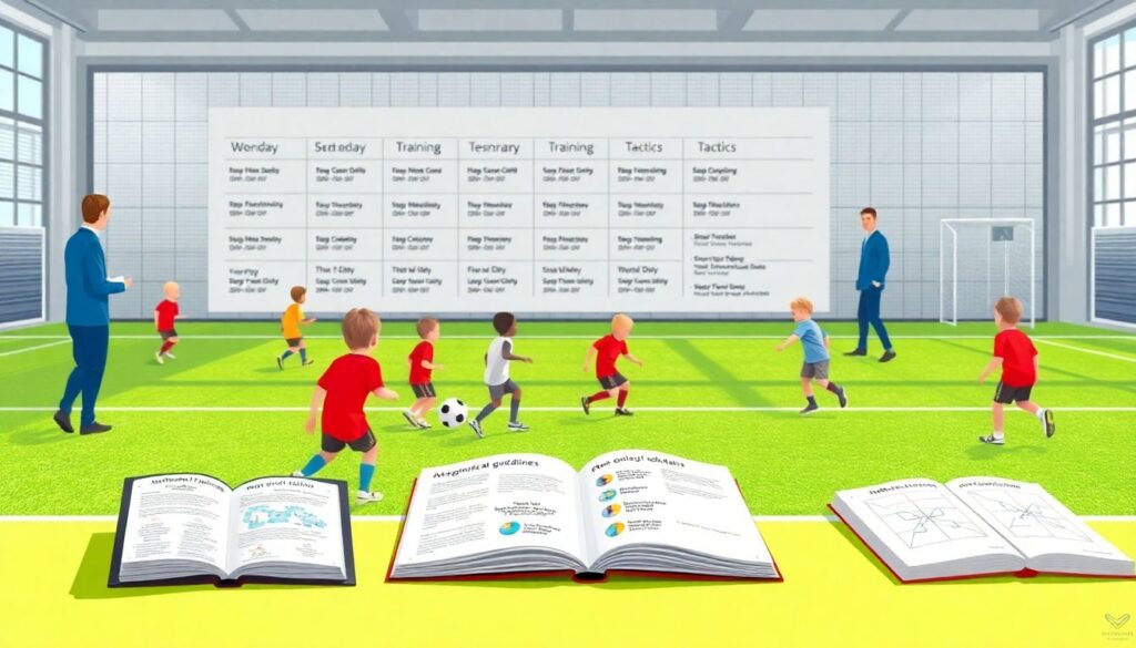 Как понять расписание тренировок в детской футбольной академии - иллюстрация